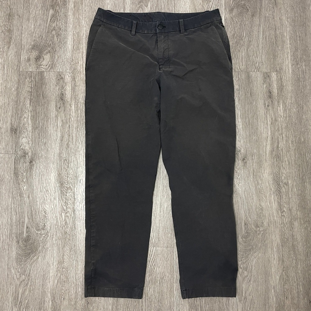 Lululemon Commission Pant Men 34x28 Black Classic Warpstreme Chino Versatwill